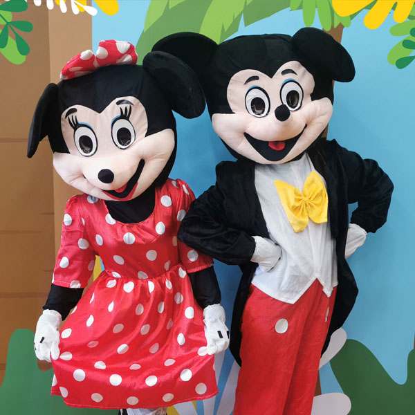 Mickey & Minnie Mouse party mascots